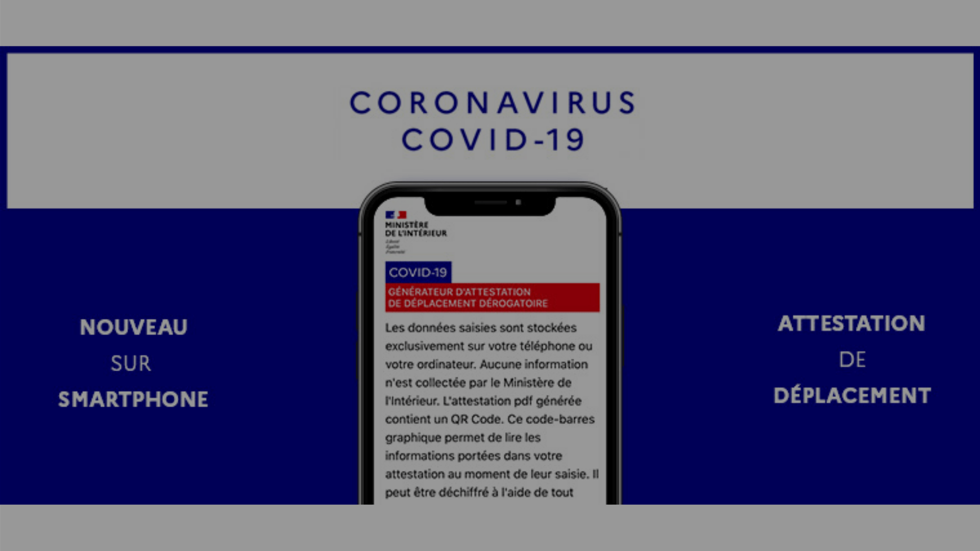 L’attestation de déplacement numérique est disponible sur smartphone et tablette
