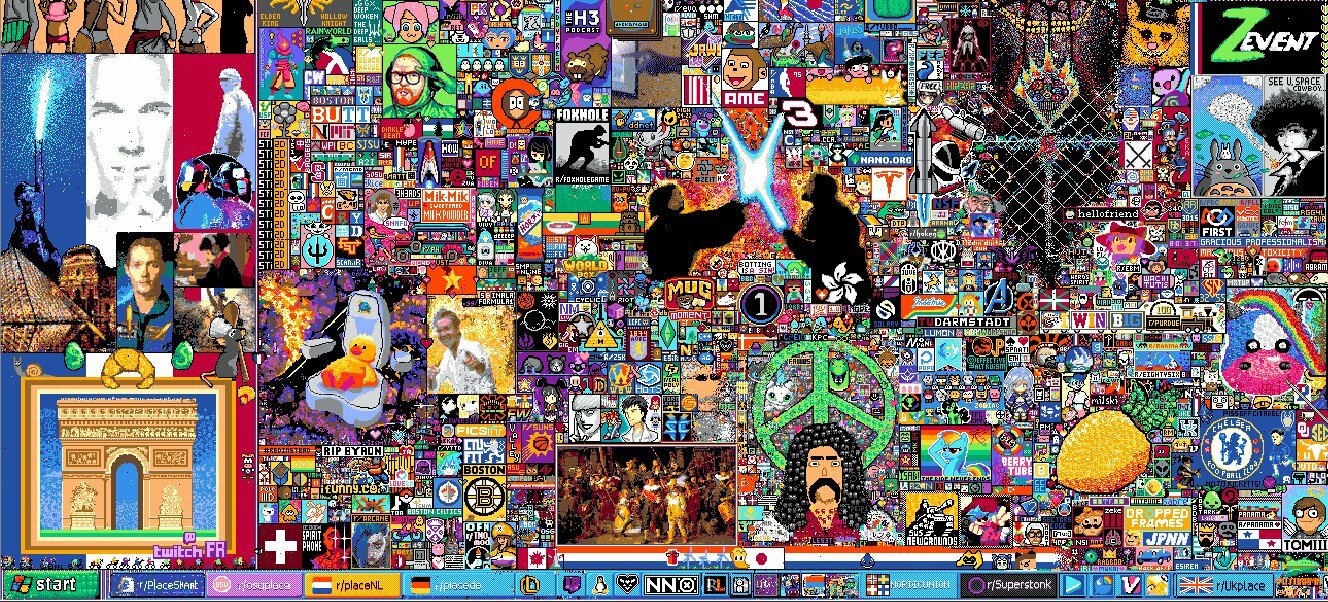 Internet s’enflamme avec r/place