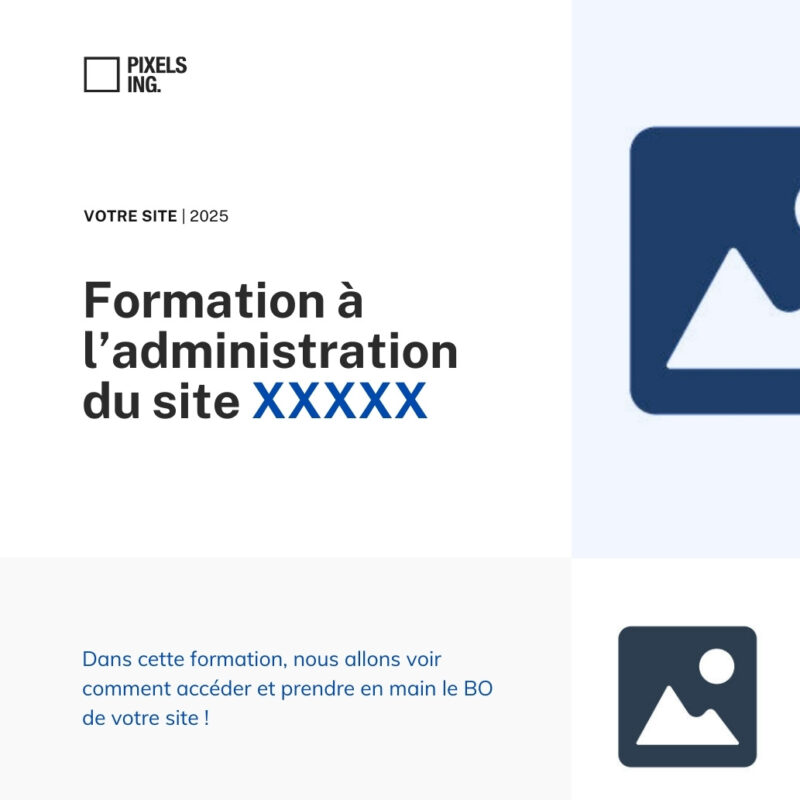 formation gestion site WordPress Pixels